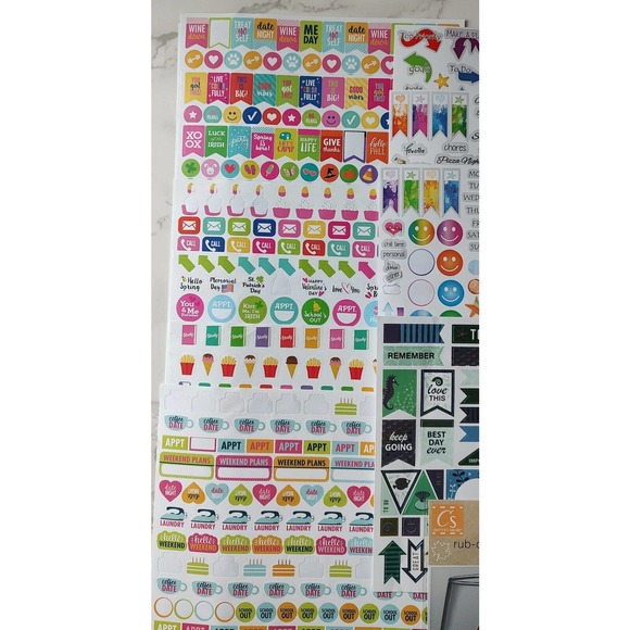 Stickers Lot - Planner Stickers Sea Life Theme Stickers some used A6 - Picture 5 of 5